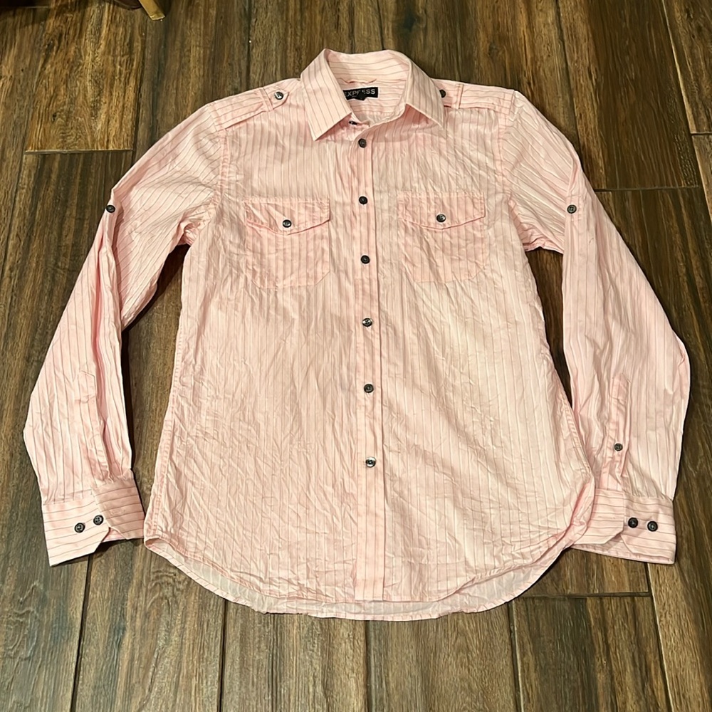 👔 LN Express brand men’s modern fit long sleeve dress shirt